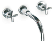 Helix "X" Head Wall Mounted Basin Mixer